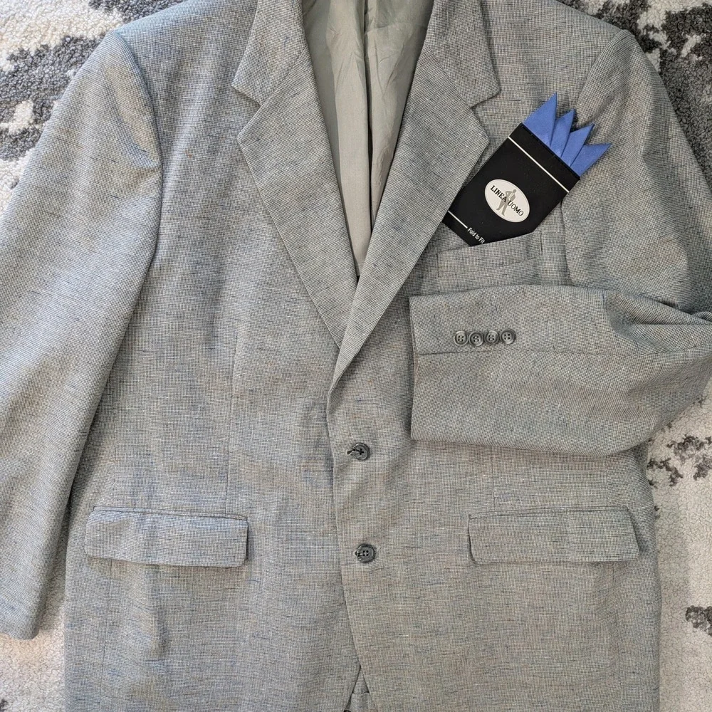 Vintage Palm Beach Blazer Mens‎ Check 48R Tweed Sport Coat 60s-70s